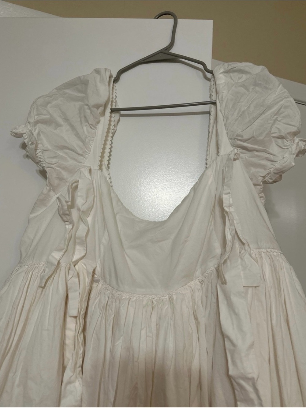 Selkie Love Story White Puff-Sleeve Romantic Maxi Dress 2X—SEE ITEM DETAILS - Picture 7 of 12